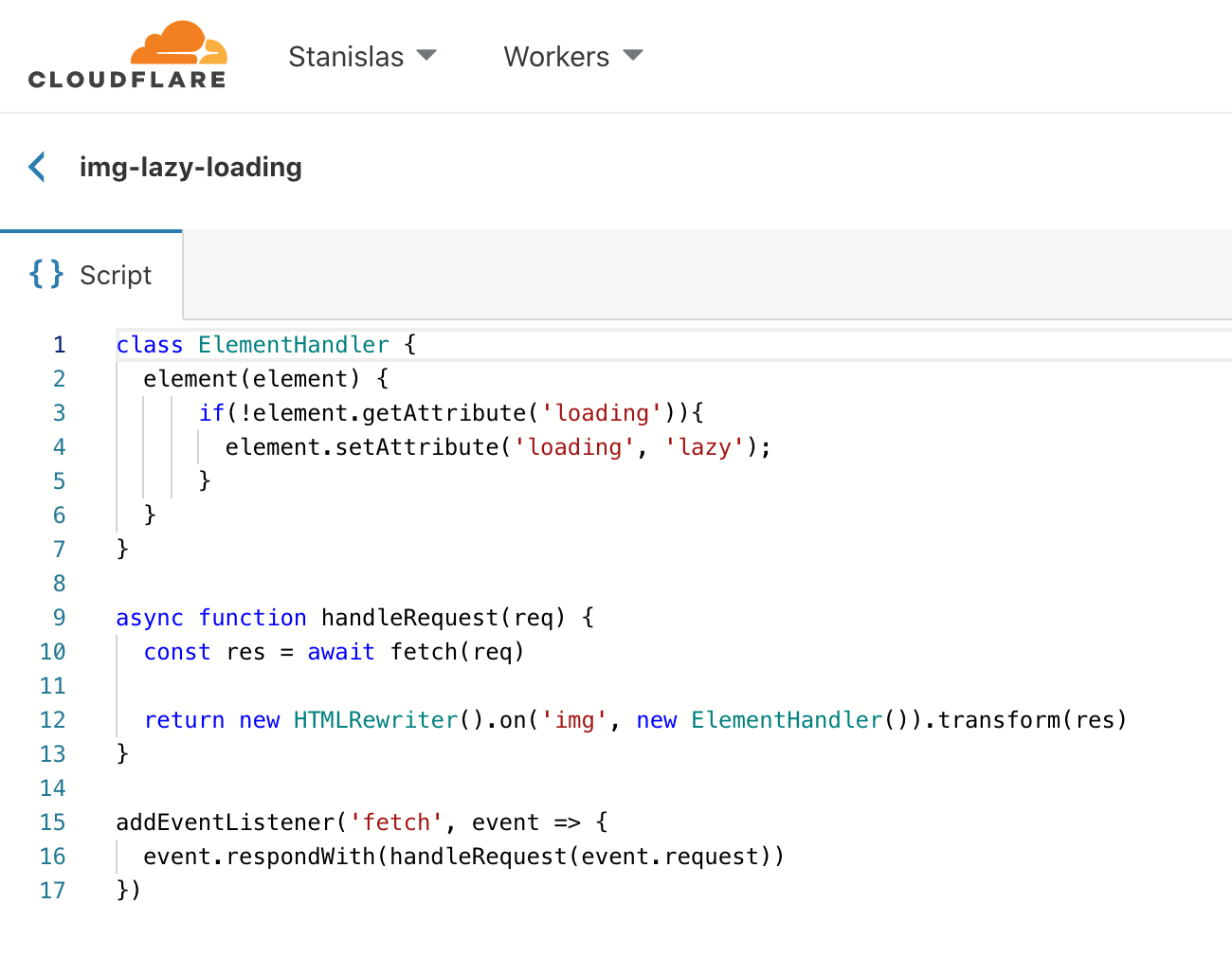 worker code